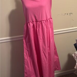 Plus Size Elegant Pink Sleeveless Dress